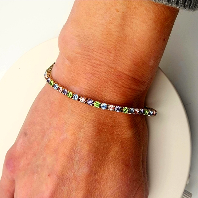 Dazzling Multicolor Gemstone Bracelet 45$